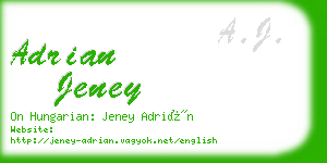 adrian jeney business card